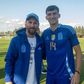Tomás Perez com Messi numa concentração da seleção sub-20 da Argentina