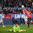 Ante Budimir festeja bis diante da Real Sociedad