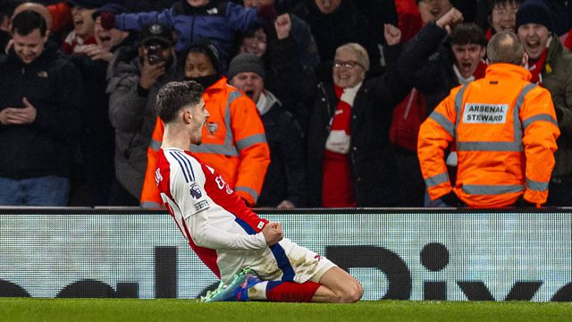 Kai Havertz celebra golo diante do Manchester City