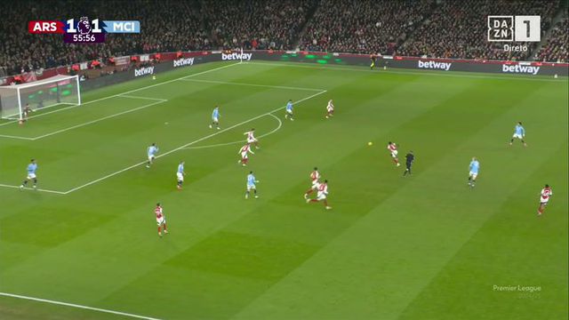 Terrível passe de Foden, Thomas Partey lança a bomba para o 2-1 (vídeo)