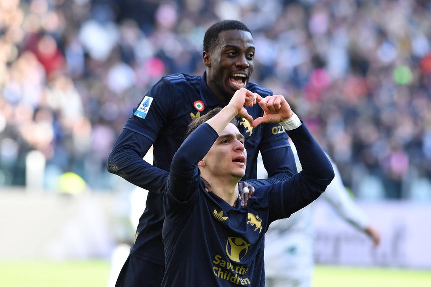 Francisco Conceição festeja golo pela Juventus