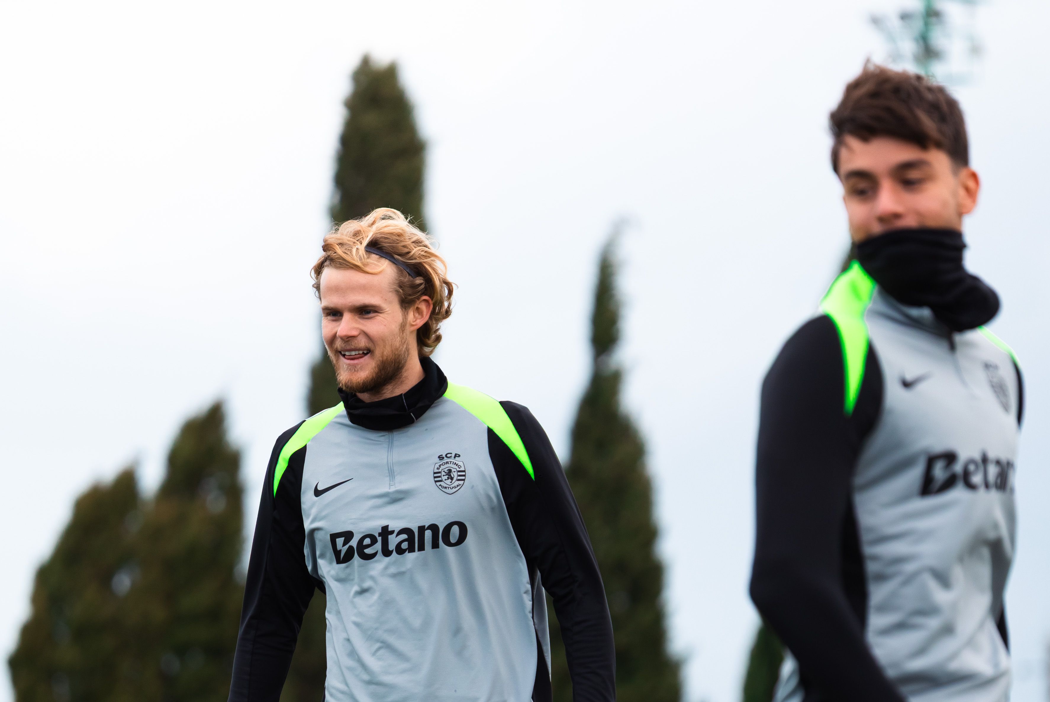 Morten Hjulmand esta segunda-feira na Acadfemia, em Alcochete - Foto: SPORTING