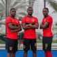 Anderson Lueni, Magno Filipe Gomes e João Josemar Cambangula dão mostras da confiança de Angola para mais um feito no futsal