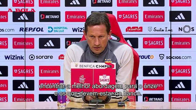 Schmidt: «Cabral no banco? «Tenho de ter em conta o equilíbrio da equipa»