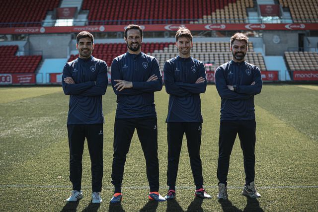 César Peixoto com Diogo Coutinho, Sérgio Teixeira e Rodrigo Fernandes