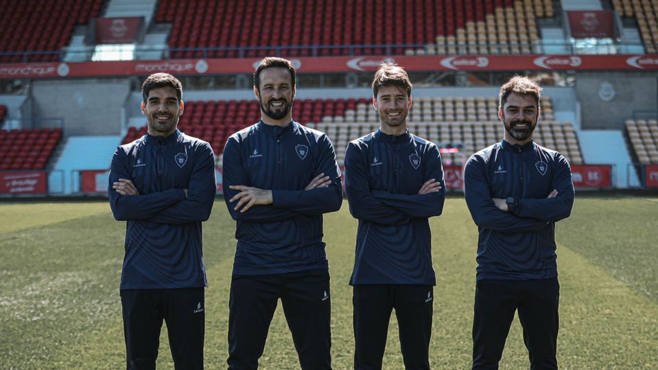 César Peixoto com Diogo Coutinho, Sérgio Teixeira e Rodrigo Fernandes