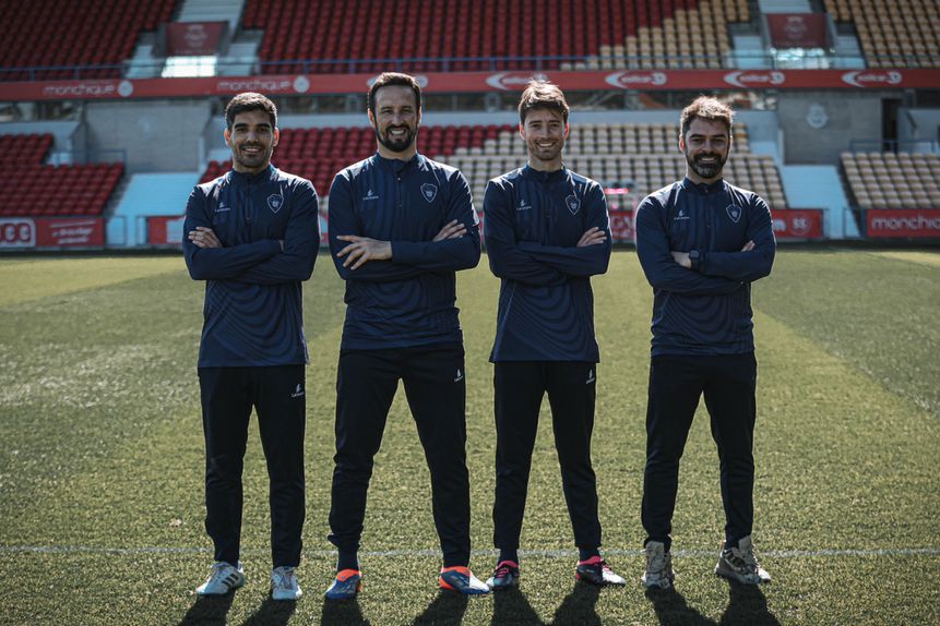 César Peixoto com Diogo Coutinho, Sérgio Teixeira e Rodrigo Fernandes