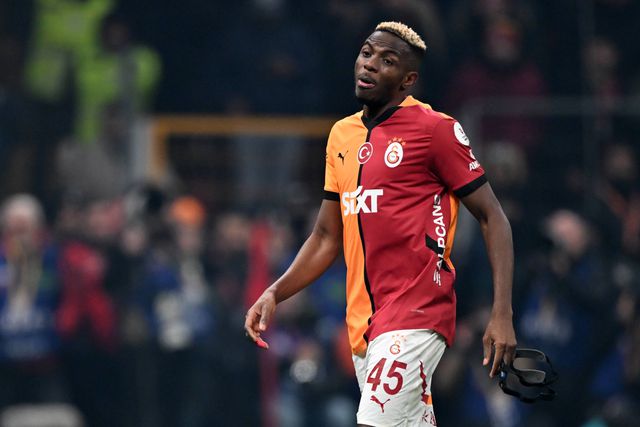 Osimhen, avançado nigeriano, em ação pelo Galatasaray