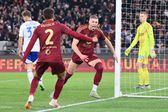 Rensch e Dovbyk festejam golo da Roma