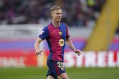 Dani Olmo a jogar pelo Barcelona, a titular