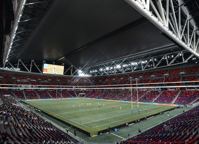 Estádio Kai Tak, Sai Hon, Hong Kong. 50.000 lugares. Abriu em março de 2025 - Foto: Kai Tak Sports Park