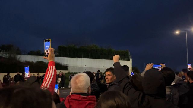 Chegada do autocarro do Benfica ao Estádio Cidade de Barcelos