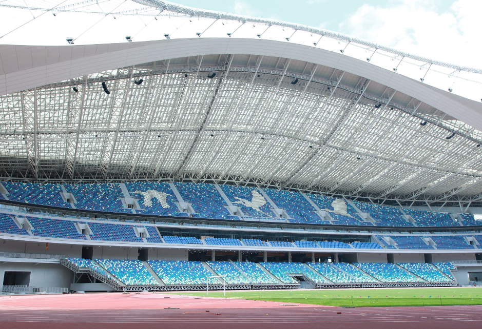 Xiaogan Olympic Sports Center, Xiagoan, China. 30.000 lugares. Abriu em maio de 2025 - Foto: EAW