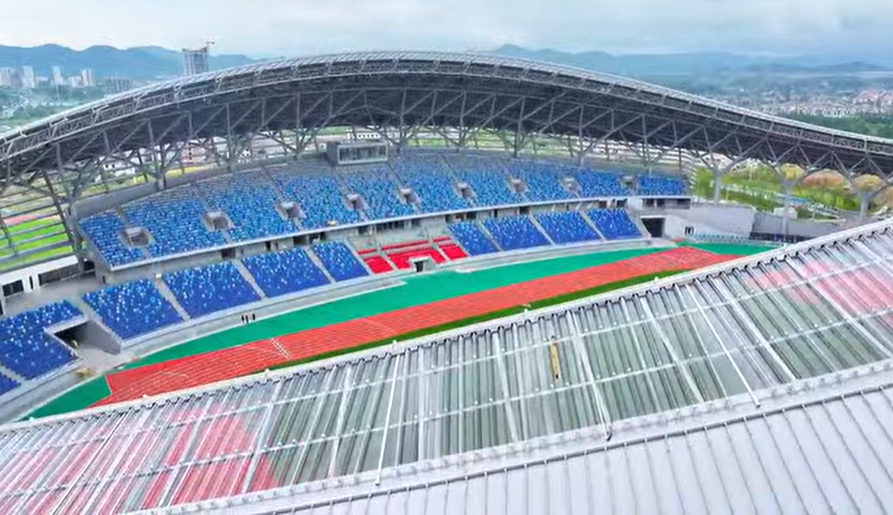 Pingxiang Olympic Sports Center, Pingxiang, China. 22.000 lugares. Abriu em julho de 2025