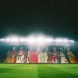 O impressionante tifo construído por sócios e adeptos do SC Braga — Foto: SC BRAGA