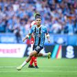 Enamorado celebra golo do Grêmio na final contra o Internacional. Foto LUCAS UEBEL/GREMIO FBPA
