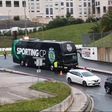 Chegada do autocarro do Sporting