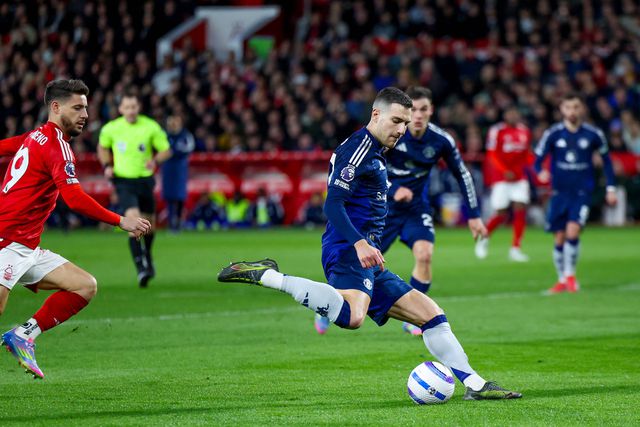 Diogo Dalot em ação frente ao Nottingham Forest