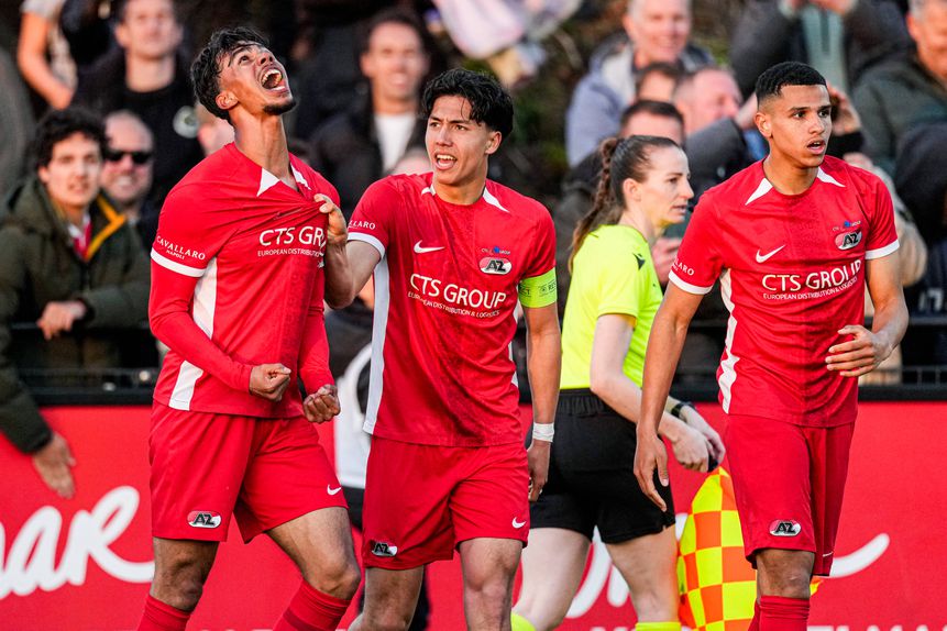 Festejos do AZ Alkmaar diante do Manchester City