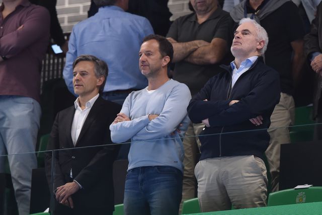 Frederico Varandas nas bancadas do Pavilhão João Rocha. Foto: Miguel Nunes