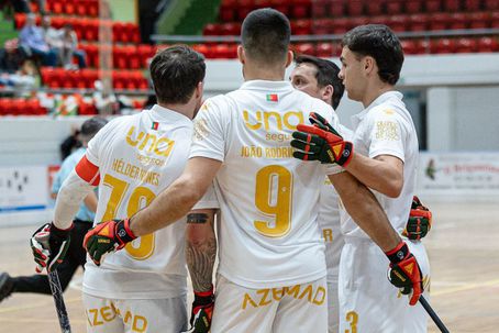 Hélder Nunes e Gonçalo Alves marcaram os golos de Portugal diante da França em Montreux - Foto: FPP
