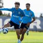 Pepê e Alberto numa fase do treino do FC Porto - Foto FC Porto