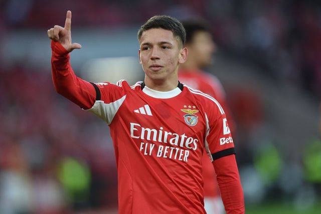 Gianluca Prestianni soma 35 jogos e três golos no Benfica esta época — Foto: IMAGO