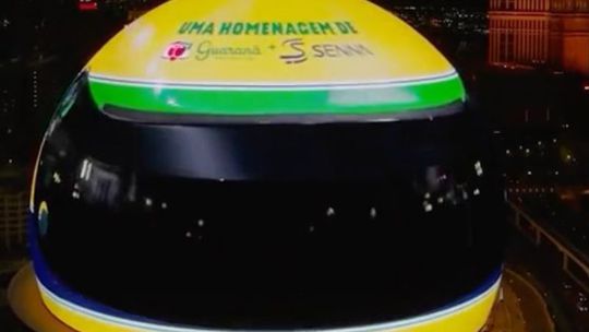 Ayrton Senna recordado no Sphere de Las Vegas