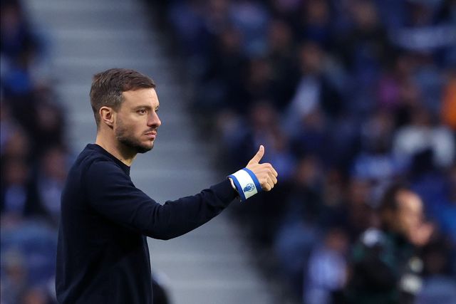 Martín Anselmi feliz pelo triunfo caseiro com o Moreirense (Foto: Catarina Morais/Kapta+)