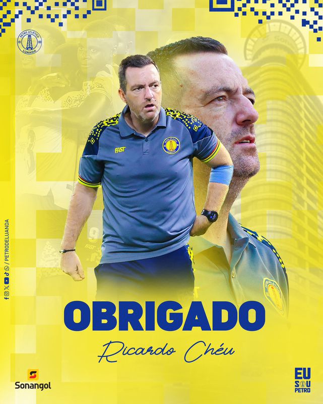 Oficial: Ricardo Chéu dispensado pelo Petro de Luanda