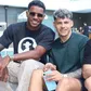 Matheus Reis, Maxi Araújo e Biel em almoço de convívio do plantel leonino