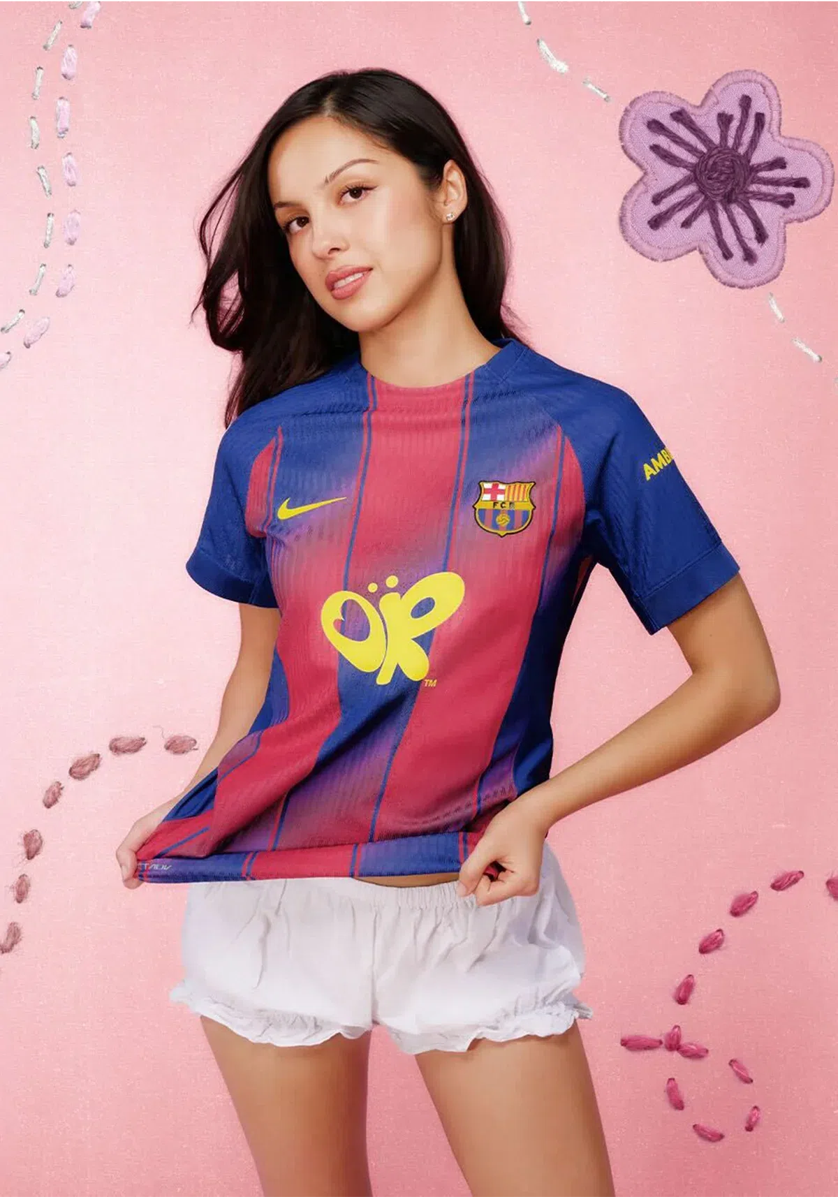 A camisola do Barcelona Olivia Rodrigo. oliviarodrigo.com