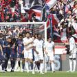 Mbaye festeja o golo que deu vantagem ao PSG sobre o Lorient: FOTO:Imago