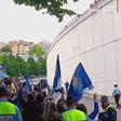 Ambiente escaldante junto ao Estádio do Dragão
