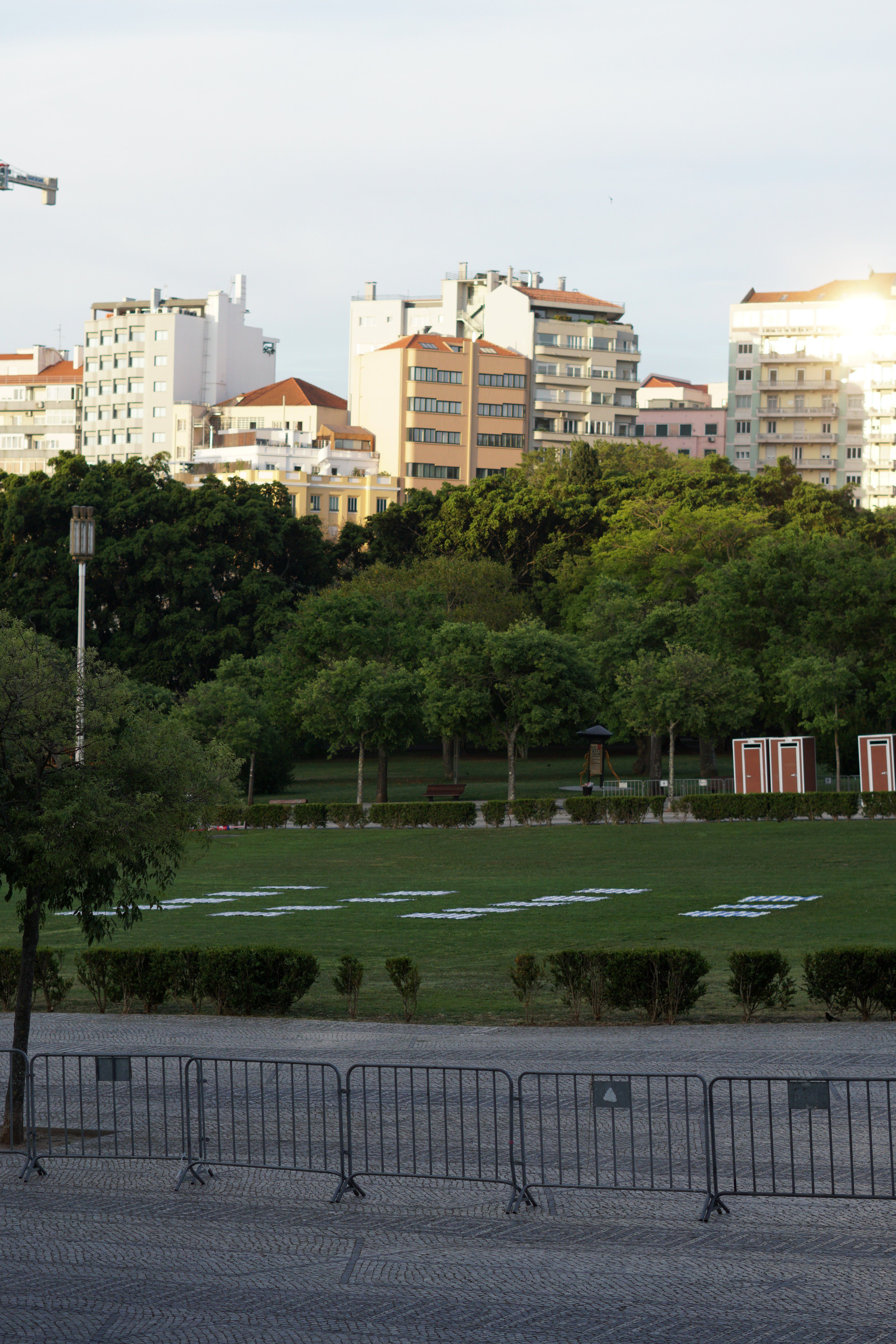 Preparativos no Marquês de Pombal para a festa do FC Porto (D.R.)