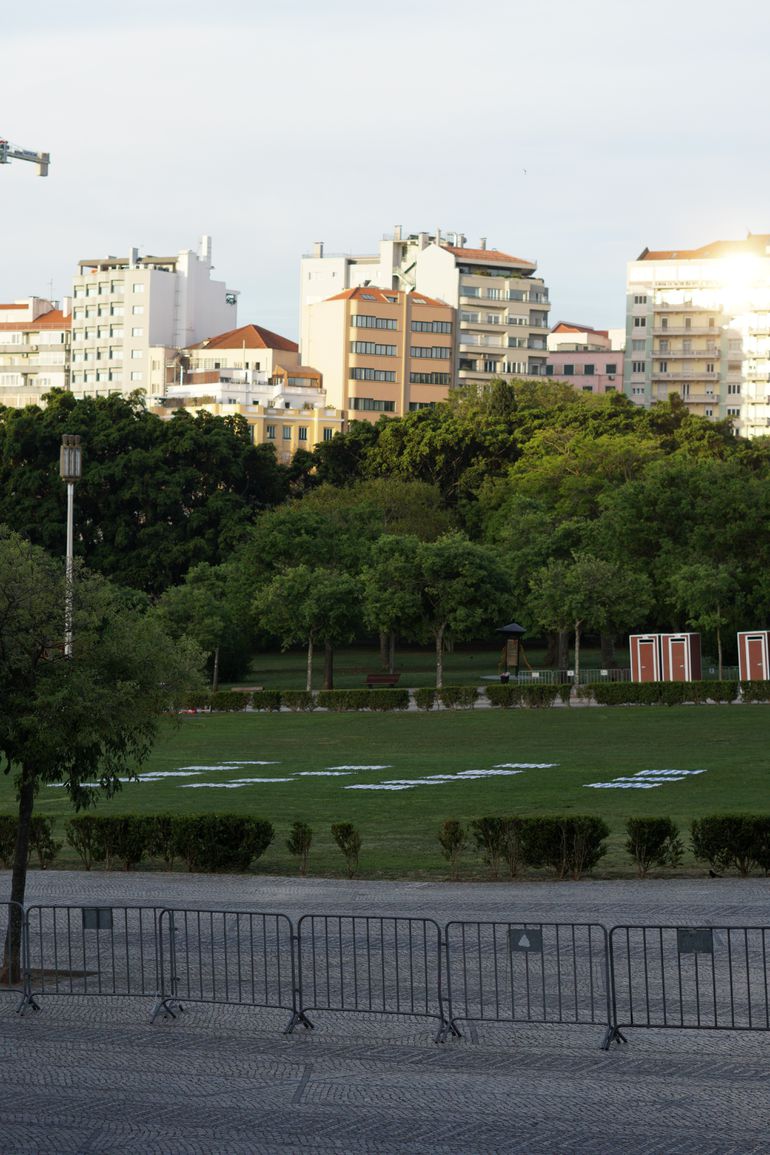 Preparativos no Marquês de Pombal para a festa do FC Porto (D.R.)