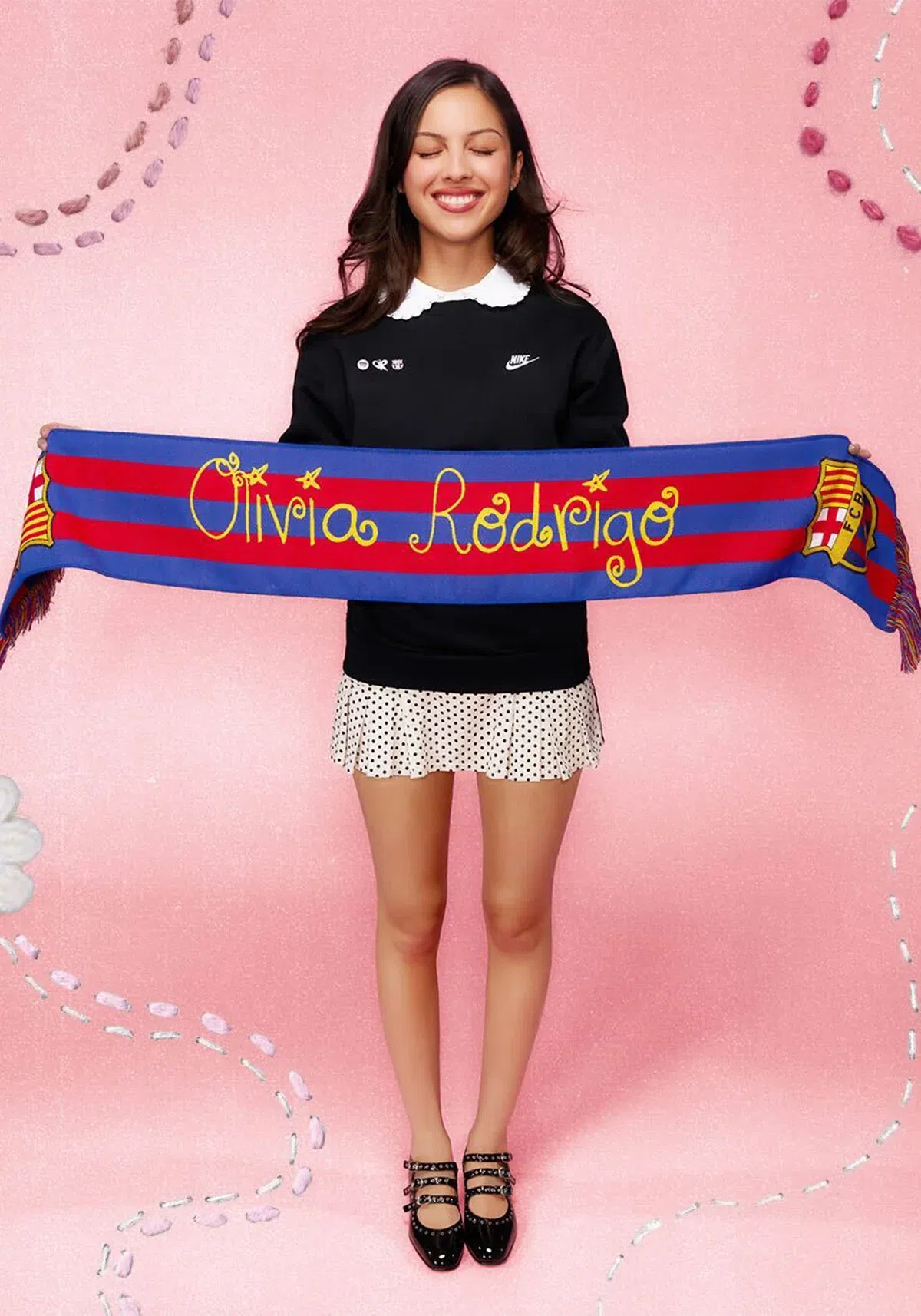 A camisola do Barcelona Olivia Rodrigo. oliviarodrigo.com