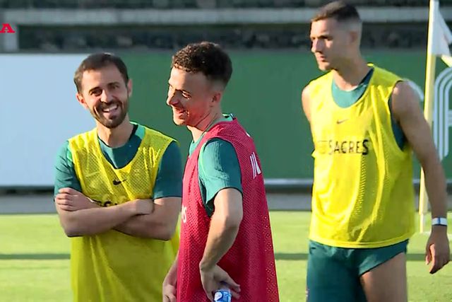 O primeiro treino de Portugal do estágio para o Euro 2024