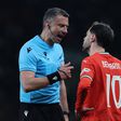 Slavko Vincic a falar com Bernardo Silva no Portugal-Dinamarca em Alvalade
