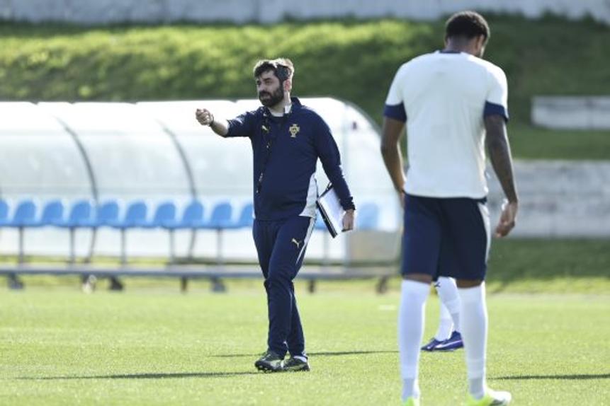 Luis Freire no treino da Seleção Sub-21
Foto:FPF