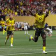 Serhou Guirassy festeja o golo que deu o 2-0 ao Dortmund diante do Monterrey