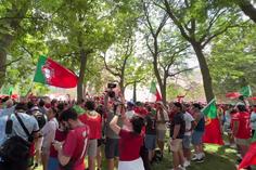 Ambiente a escaldar a quatro horas antes do Portugal-Croácia!