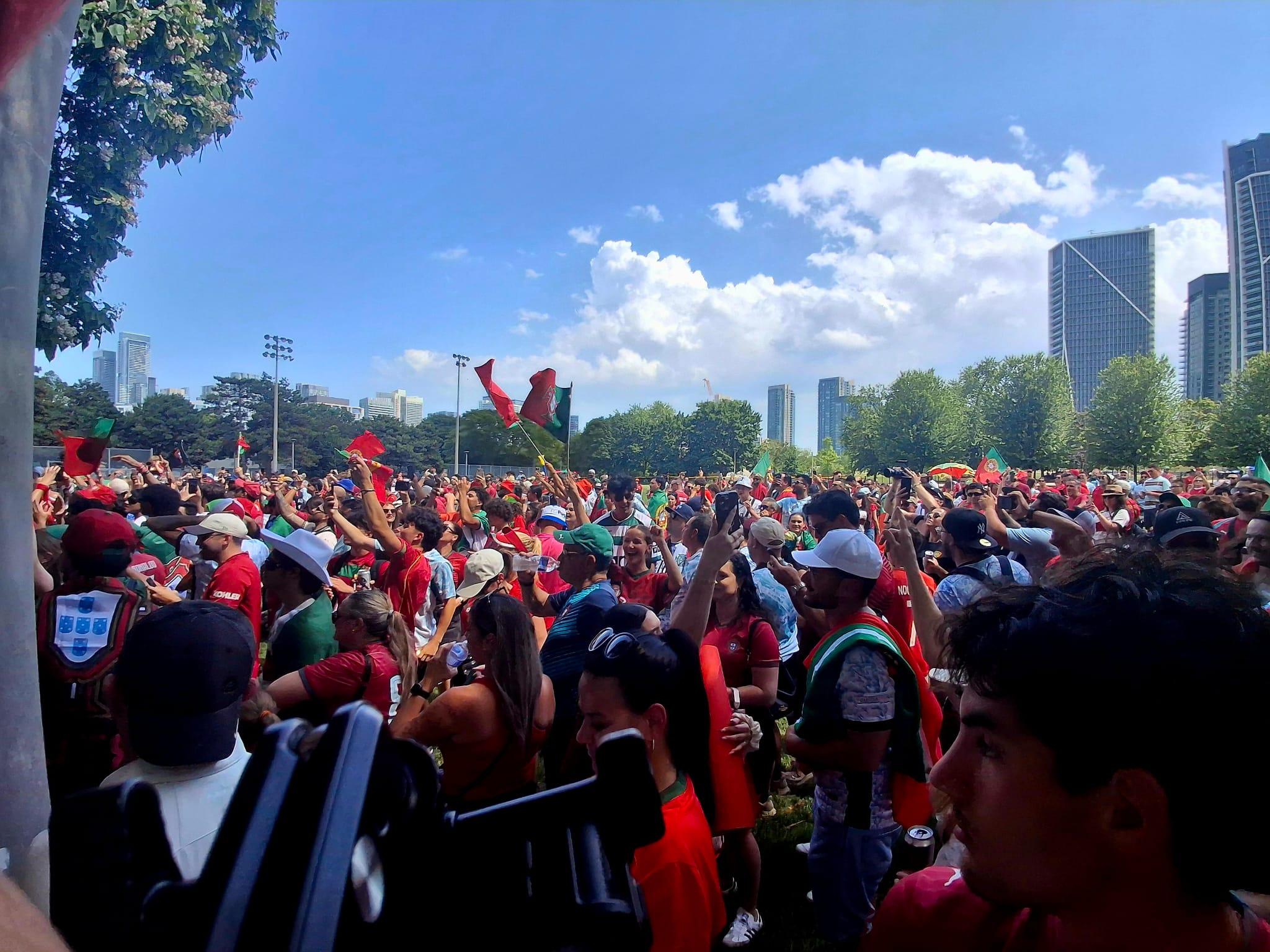 Adeptos de Portugal em Toronto (Foto: João Pimpim)