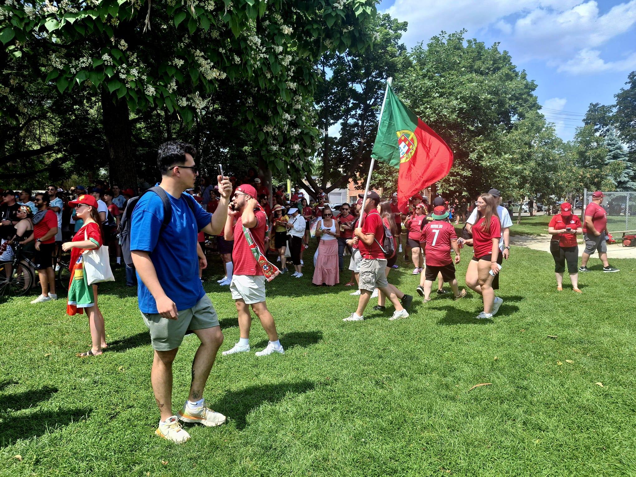 Adeptos de Portugal em Toronto (Foto: João Pimpim)
