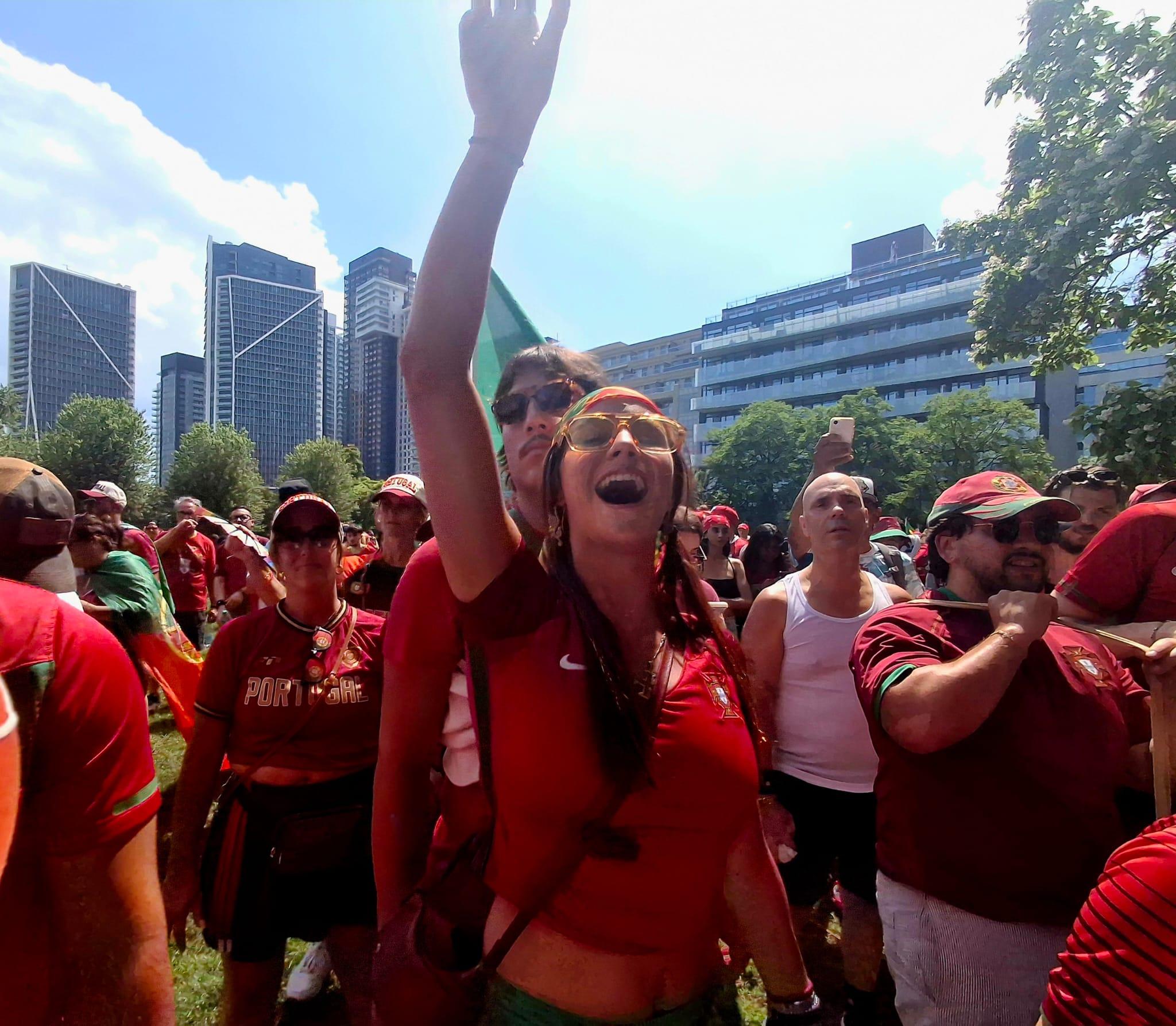 Adeptos de Portugal em Toronto (Foto: João Pimpim)