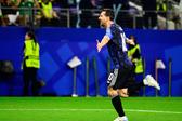 Messi a celebrar golo pela Argentina