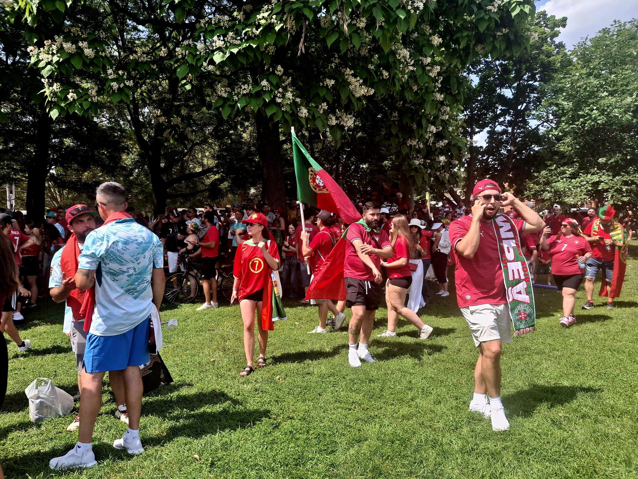 Adeptos de Portugal em Toronto (Foto: João Pimpim)