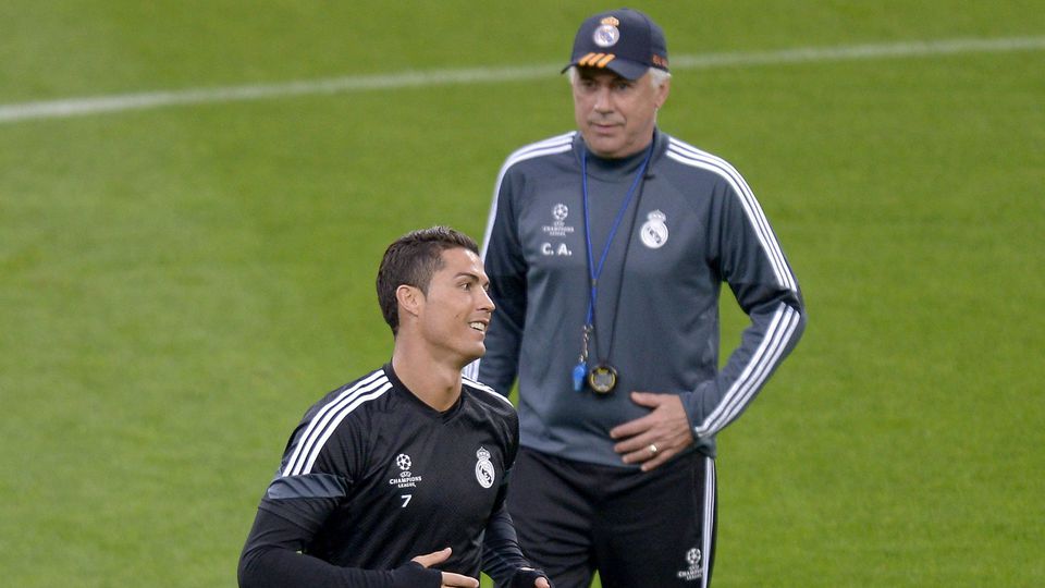 Ancelotti explica como é treinar Cristiano Ronaldo