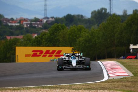 George Russell em ação em Hungaroring