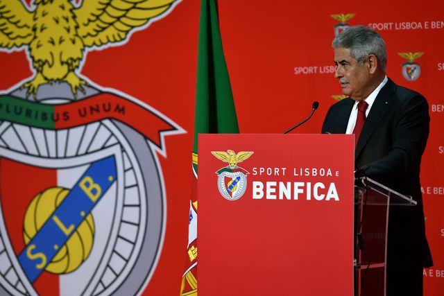 Luís Filipe Vieira no dia em que foi eleito pela última vez presidente do Benfica, a 28/10/2020